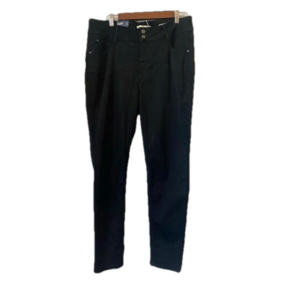 Angels Sexy Slimming Black Onyx Curvy Skinny Fit Stretch Denim Jeans Size 16 - Picture 1 of 12